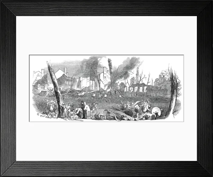 Framed Print : The Bowling-Green and Marketfield-Street, 1845. Creator: Unknown Framed Print : The Bowling-Green and Marketfield-Street, 1845. Creator: Unknown