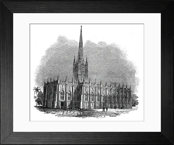 Framed Print : St. Pauls Cathedral, Calcutta, 1845. Creator: Josiah Wood Whymper Framed Print : St. Pauls Cathedral, Calcutta, 1845. Creator: Josiah Wood Whymper