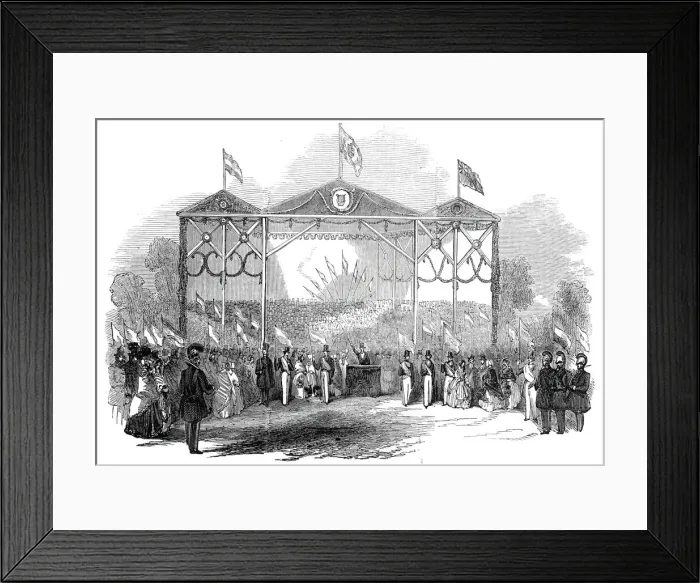 Framed Print : Grand Musical Festival, at Gotha, 1845. Creator: Unknown Framed Print : Grand Musical Festival, at Gotha, 1845. Creator: Unknown