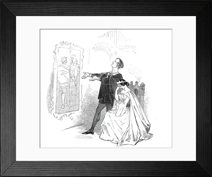 Framed Print : Mr. Macready, as Hamlet, at the Princesss Theatre, 1845. Creator: Unknown Framed Print : Mr. Macready, as Hamlet, at the Princesss Theatre, 1845. Creator: Unknown