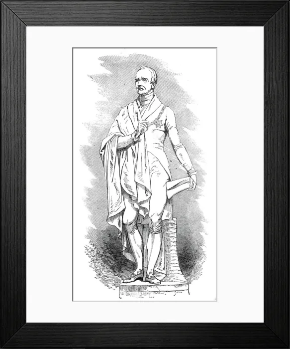 Framed Print : Statue of the late Marquis Wellesley, by Weekes, 1845. Creator: Unknown