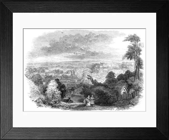 Framed Print : The City of Winchester, 1845. Creator: Unknown Framed Print : The City of Winchester, 1845. Creator: Unknown