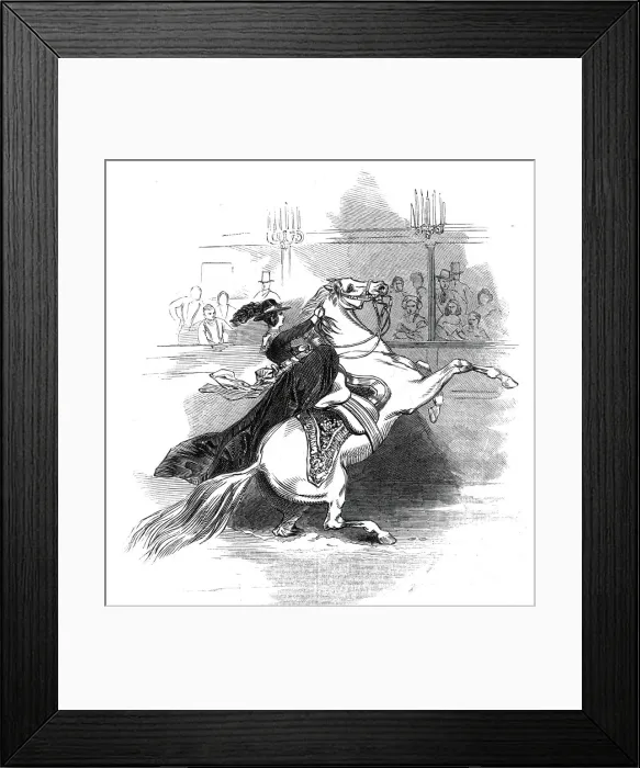 Framed Print : Astleys - scene in the Circle, 1845. Creator: Unknown Framed Print : Astleys - scene in the Circle, 1845. Creator: Unknown