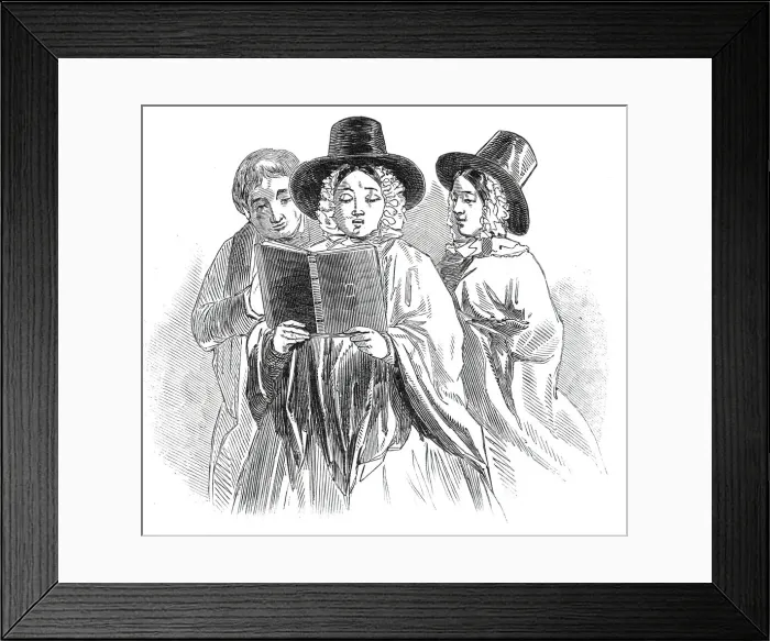 Framed Print : The Cymreigyddion Festival - chorus singers, 1845. Creator: Unknown Framed Print : The Cymreigyddion Festival - chorus singers, 1845. Creator: Unknown