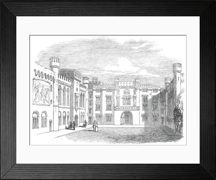 Framed Print : Arundel Castle - the Quadrangle, 1845. Creator: Unknown Framed Print : Arundel Castle - the Quadrangle, 1845. Creator: Unknown