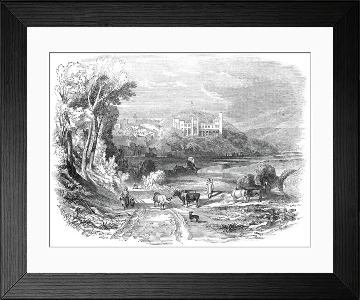 Framed Print : Arundel Castle and Town, 1845. Creator: Unknown Framed Print : Arundel Castle and Town, 1845. Creator: Unknown