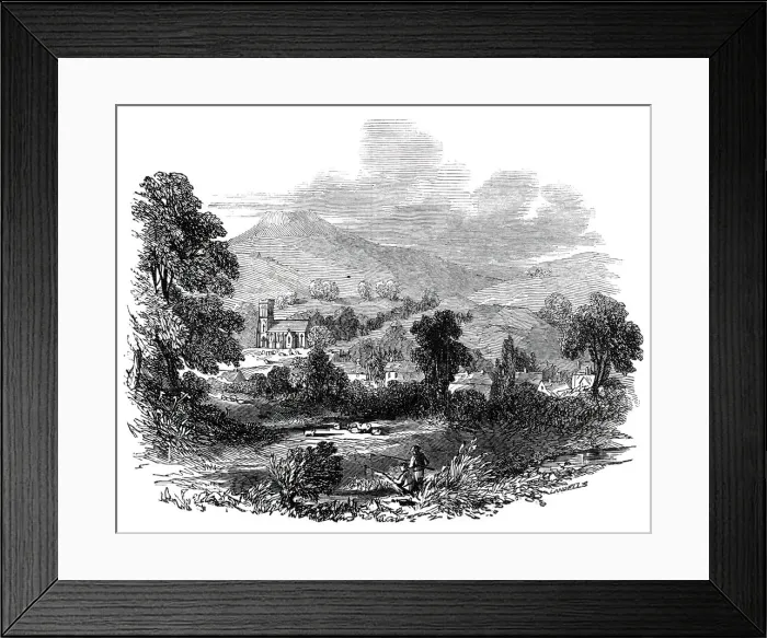 Framed Print : New Radnor Church, 1845. Creator: Unknown Framed Print : New Radnor Church, 1845. Creator: Unknown