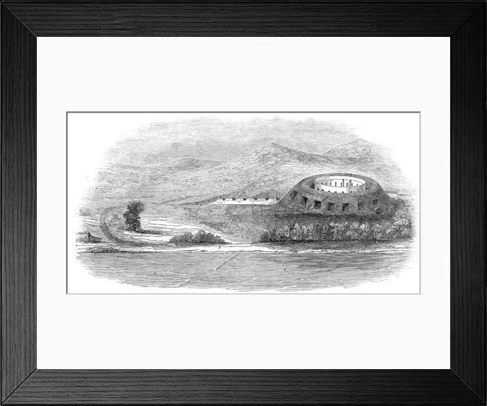 Framed Print : Fort at Tamatave, Madagascar, the scene of the late affray, 1845. Creator: Unknown Framed Print : Fort at Tamatave, Madagascar, the scene of the late affray, 1845. Creator: Unknown