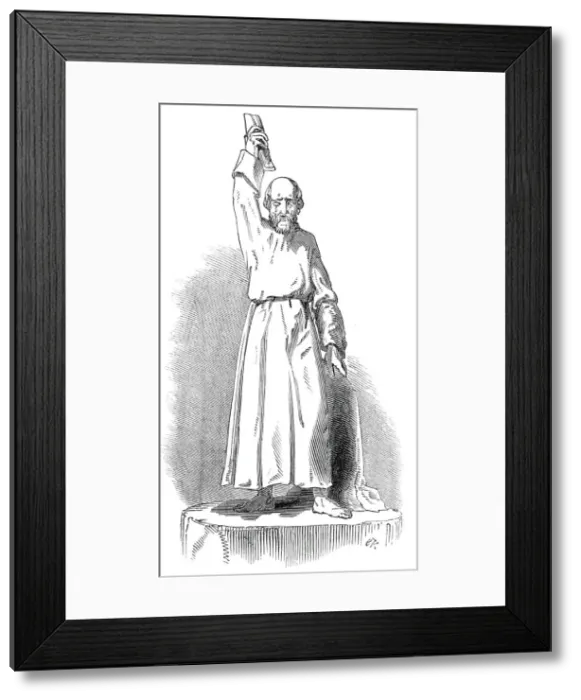 Framed Print : Statue in the Hall, at Abergavenny, 1845. Creator: Unknown Framed Print : Statue in the Hall, at Abergavenny, 1845. Creator: Unknown