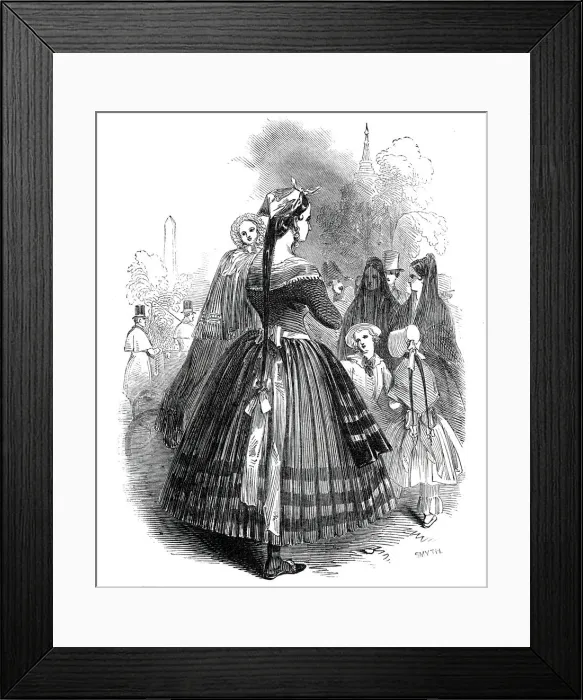 Framed Print : Spanish nurses, 1845. Creator: Smyth Framed Print : Spanish nurses, 1845. Creator: Smyth