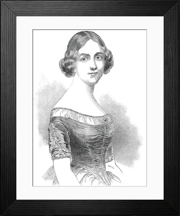Framed Print : Jenny Lind, the celebrated Swedish vocalist, 1845. Creator: Smyth Framed Print : Jenny Lind, the celebrated Swedish vocalist, 1845. Creator: Smyth