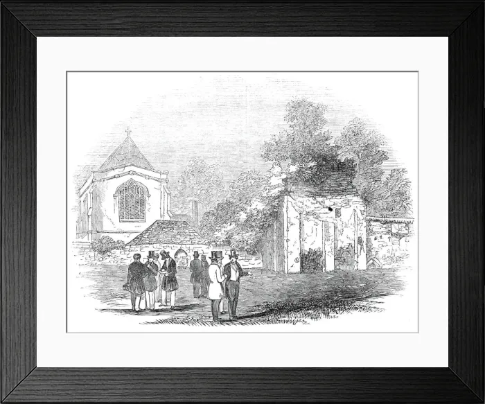 Framed Print : Ruins of Wolvesley Castles and Palace, Winchester, 1845. Creator: Unknown Framed Print : Ruins of Wolvesley Castles and Palace, Winchester, 1845. Creator: Unknown