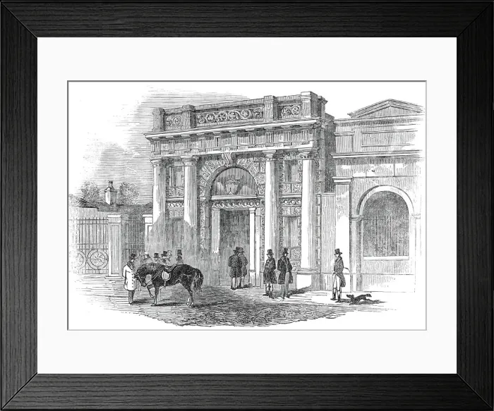 Framed Print : New Betting Room, Newmarket, 1845. Creator: Unknown Framed Print : New Betting Room, Newmarket, 1845. Creator: Unknown