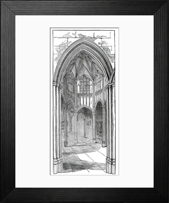 Framed Print : The Octagon Vestibule, Lincolns Inn New Buildings, 1845. Creator: Unknown Framed Print : The Octagon Vestibule, Lincolns Inn New Buildings, 1845. Creator: Unknown