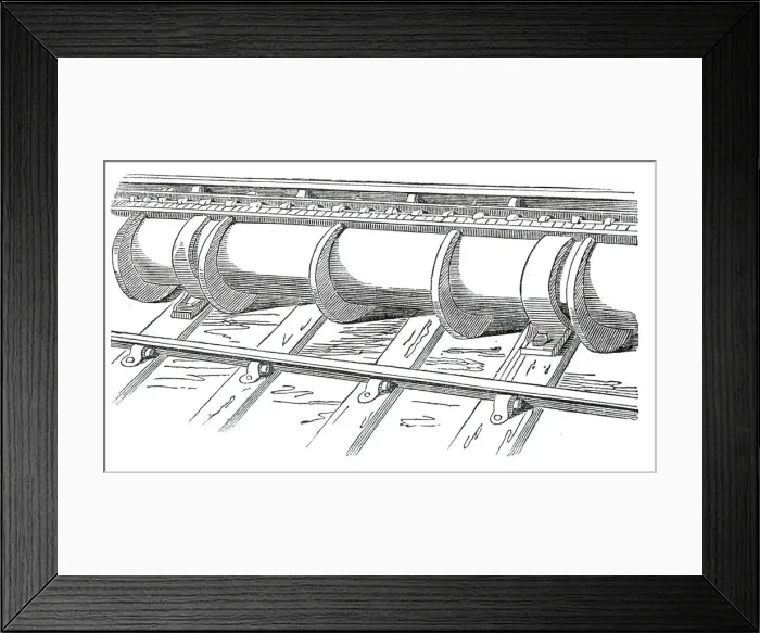 Framed Print : Portion of the tube on the line, 1845. Creator: Unknown Framed Print : Portion of the tube on the line, 1845. Creator: Unknown