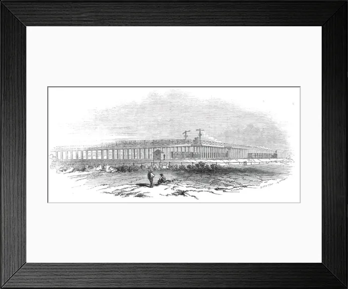 Framed Print : Viaduct on the Croydon Atmospheric Railway... 1845. Creator: Unknown Framed Print : Viaduct on the Croydon Atmospheric Railway... 1845. Creator: Unknown