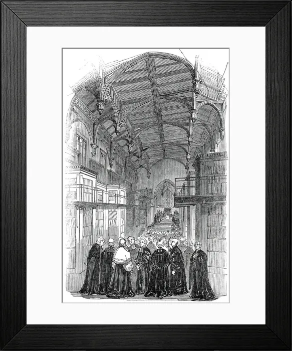 Framed Print : The Library - presentation of the address, Lincolns Inn New Buildings, 1845 Framed Print : The Library - presentation of the address, Lincolns Inn New Buildings, 1845
