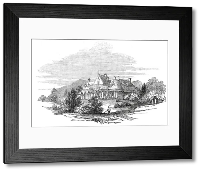 Framed Print : Cottage of the late Bishop of Bath and Wells, Banwell, 1845. Creator: Unknown Framed Print : Cottage of the late Bishop of Bath and Wells, Banwell, 1845. Creator: Unknown