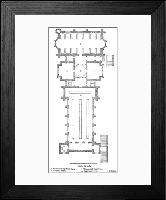 Framed Print : Plan of Lincolns Inn New Buildings, 1845. Creator: Unknown Framed Print : Plan of Lincolns Inn New Buildings, 1845. Creator: Unknown