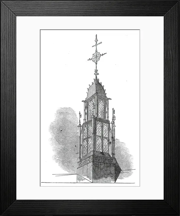 Framed Print : The Great Hall lantern of Lincolns Inn New Buildings, 1845. Creator: Unknown Framed Print : The Great Hall lantern of Lincolns Inn New Buildings, 1845. Creator: Unknown