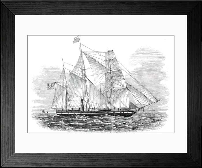 Framed Print : The Marmora, screw steamer at Liverpool, 1845. Creator: Unknown Framed Print : The Marmora, screw steamer at Liverpool, 1845. Creator: Unknown