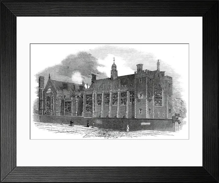Framed Print : West front, Lincolns Inn Fields, 1845. Creator: Unknown Framed Print : West front, Lincolns Inn Fields, 1845. Creator: Unknown