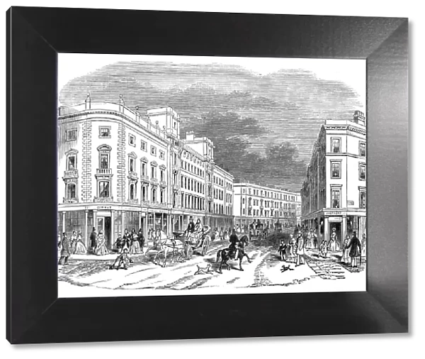 London improvements - Cranbourne Street, 1845. Creator: Unknown