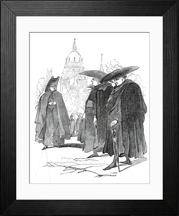 Framed Print : Priests, at Madrid, 1845. Creator: Unknown Framed Print : Priests, at Madrid, 1845. Creator: Unknown