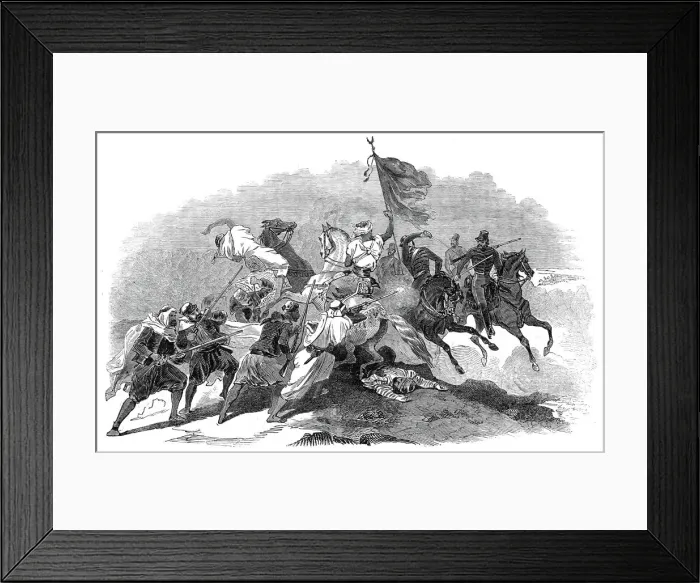 Framed Print : Encounter of Kabyles with French troops, 1845. Creator: Unknown Framed Print : Encounter of Kabyles with French troops, 1845. Creator: Unknown