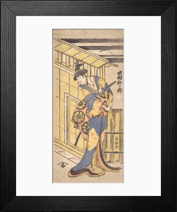 Framed Print : The Actor Nakamura Noshio II, in Female Role, Holding a Shakuhachi (Bam Framed Print : The Actor Nakamura Noshio II, in Female Role, Holding a Shakuhachi (Bam