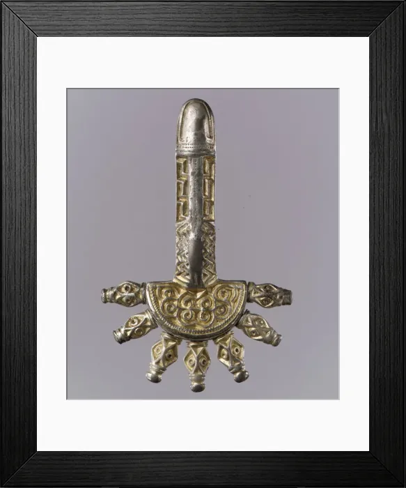 Framed Print : Bow Brooch, Alemannic, late 5th-early 6th century. Creator: Unknown Framed Print : Bow Brooch, Alemannic, late 5th-early 6th century. Creator: Unknown