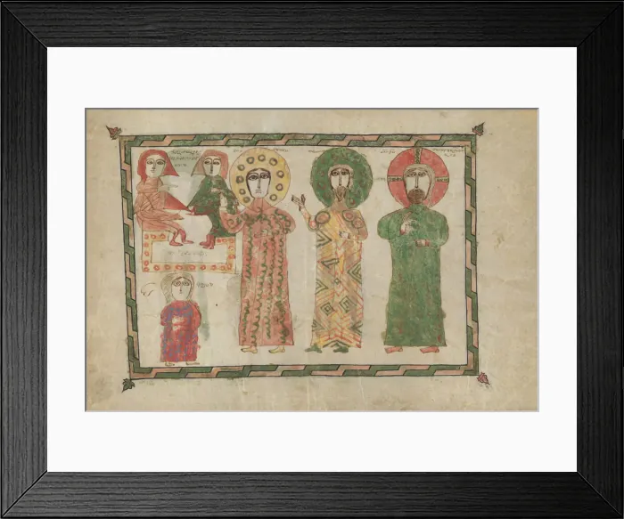 Framed Print : Leaf from a Gospel Book with Four Standing Evangelists, Armenian, 1290-1330 Framed Print : Leaf from a Gospel Book with Four Standing Evangelists, Armenian, 1290-1330
