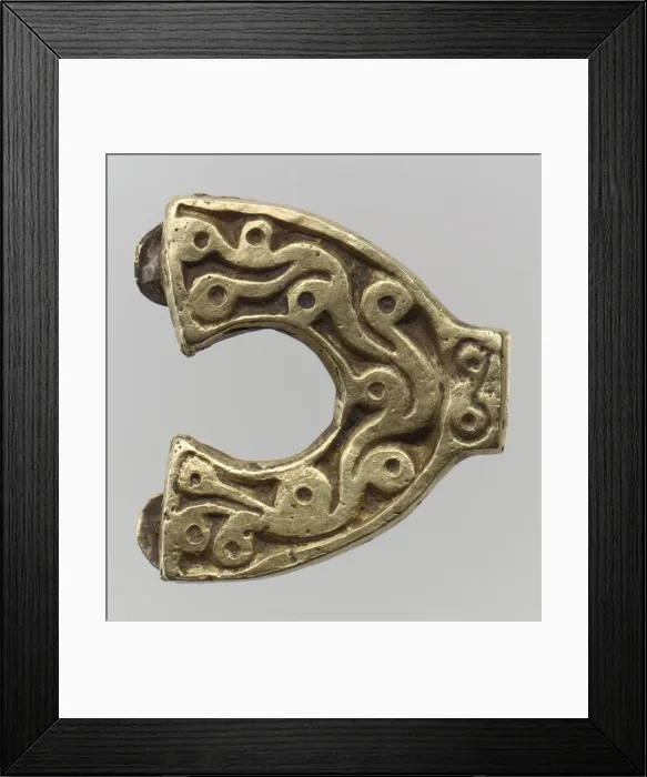 Framed Print : Gold Belt Hole Guard, Avar, 700s. Creator: Unknown Framed Print : Gold Belt Hole Guard, Avar, 700s. Creator: Unknown