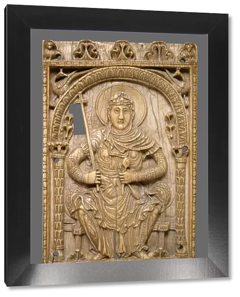 Plaque with the Virgin Mary as a Personification of the Church, Carolingian, ca. 800-825