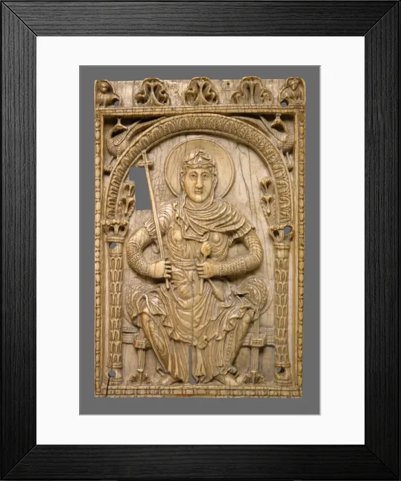 Framed Print : Plaque with the Virgin Mary as a Personification of the Church, Carolingian, ca. 800-825 Framed Print : Plaque with the Virgin Mary as a Personification of the Church, Carolingian, ca. 800-825