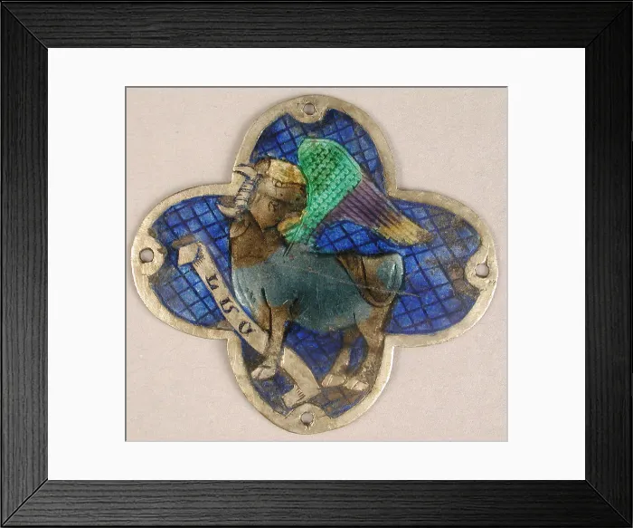 Framed Print : Plaque with the Ox of Saint Luke, Catalan, 14th century. Creator: Unknown Framed Print : Plaque with the Ox of Saint Luke, Catalan, 14th century. Creator: Unknown