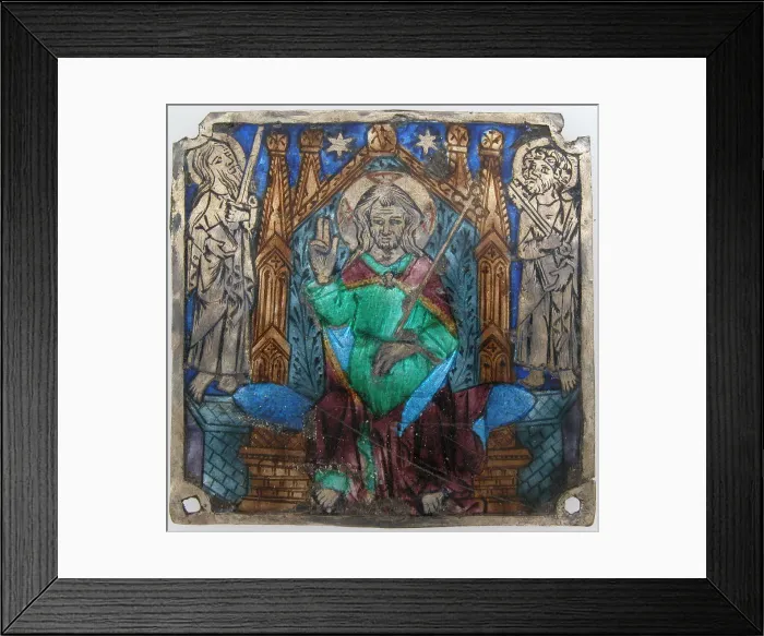 Framed Print : Plaque with Christ In Majesty, Catalan, 14th century. Creator: Unknown Framed Print : Plaque with Christ In Majesty, Catalan, 14th century. Creator: Unknown