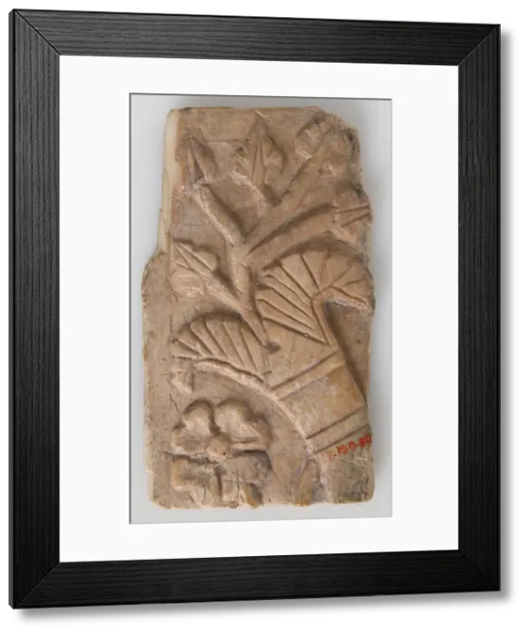 Framed Print : Relief Fragment with Rosette and Lotus Design, Coptic, 6th-7th century. Creator: Unknown Framed Print : Relief Fragment with Rosette and Lotus Design, Coptic, 6th-7th century. Creator: Unknown