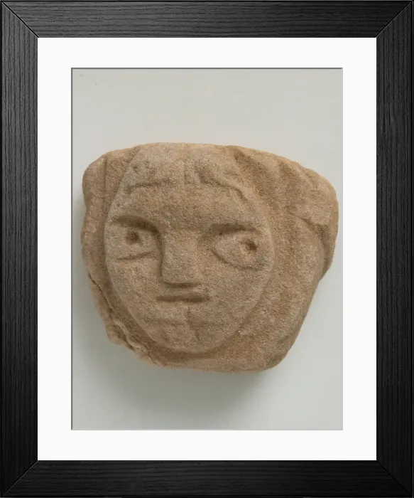 Framed Print : Head, Coptic, 4th-7th century. Creator: Unknown Framed Print : Head, Coptic, 4th-7th century. Creator: Unknown