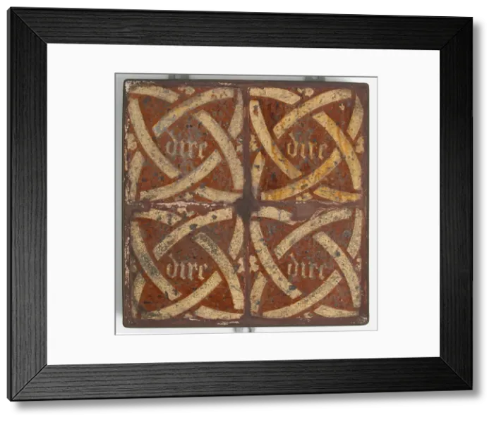 Framed Print : Tiles, Dutch, 14th-15th century. Creator: Unknown Framed Print : Tiles, Dutch, 14th-15th century. Creator: Unknown