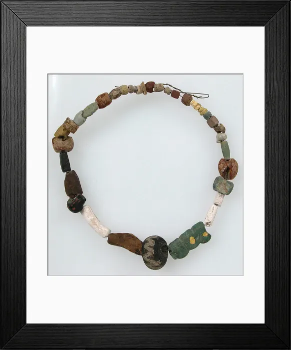 Framed Print : Beaded Necklace, Frankish, 600-700. Creator: Unknown Framed Print : Beaded Necklace, Frankish, 600-700. Creator: Unknown