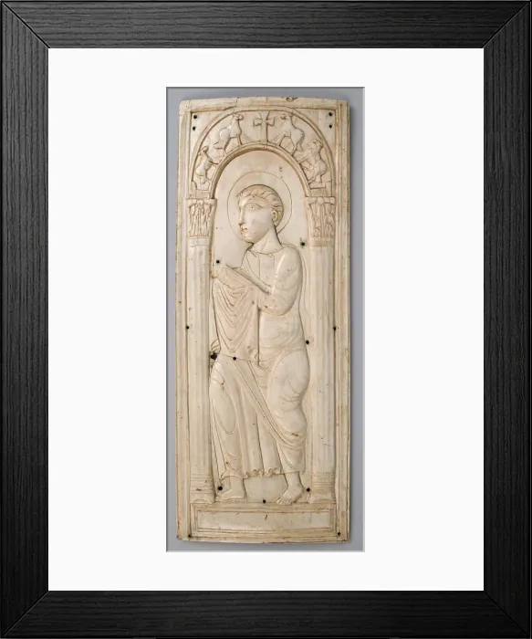 Framed Print : Ivory Plaque with Saint Paul (?), Frankish, 5th-6th century. Creator: Unknown Framed Print : Ivory Plaque with Saint Paul (?), Frankish, 5th-6th century. Creator: Unknown