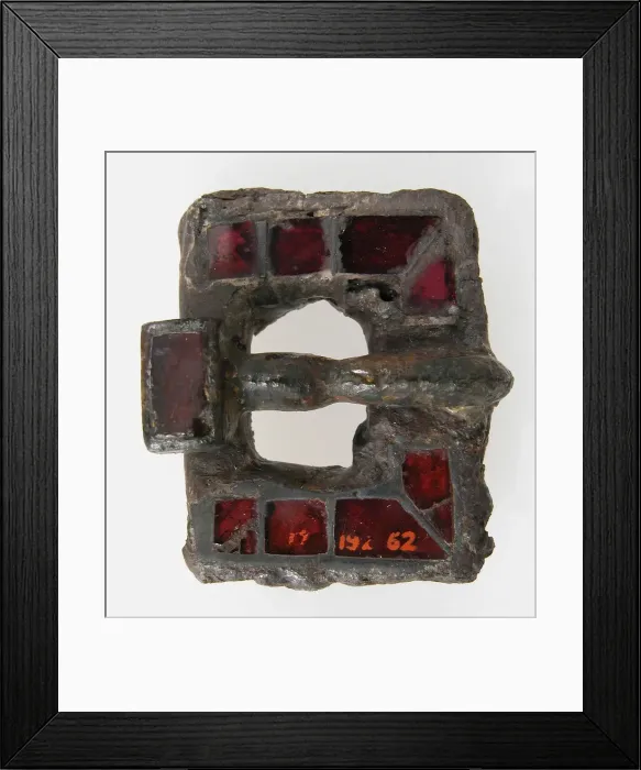 Framed Print : Flat Rectangular Buckle, Frankish, end of the 5th-early 6th century. Creator: Unknown Framed Print : Flat Rectangular Buckle, Frankish, end of the 5th-early 6th century. Creator: Unknown
