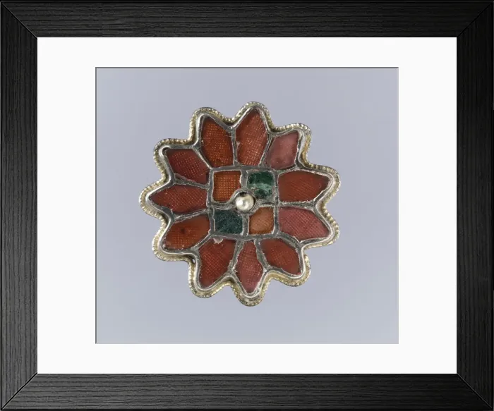 Framed Print : Rosette Brooch, Frankish, 6th century. Creator: Unknown Framed Print : Rosette Brooch, Frankish, 6th century. Creator: Unknown