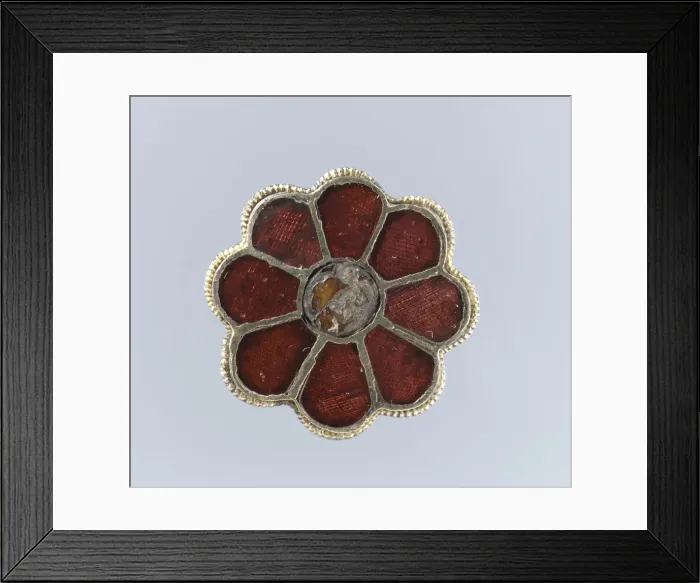 Framed Print : Rosette Brooch, Frankish, 6th century. Creator: Unknown Framed Print : Rosette Brooch, Frankish, 6th century. Creator: Unknown