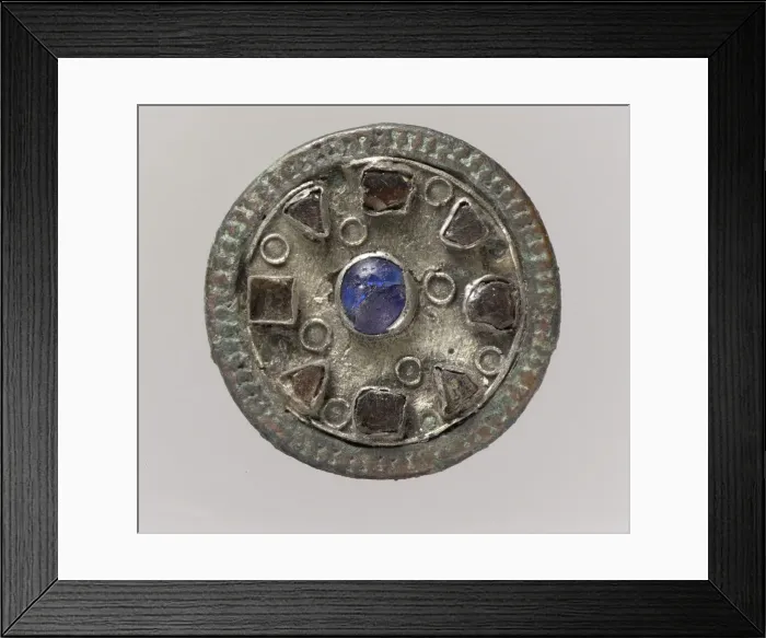 Framed Print : Disk Brooch, Frankish, 6th century. Creator: Unknown Framed Print : Disk Brooch, Frankish, 6th century. Creator: Unknown