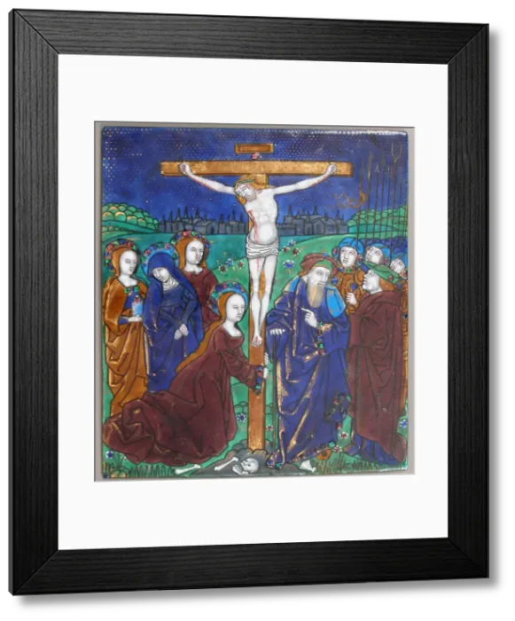 Framed Print : Plaque with the Crucifixion, French, 16th century. Creator: Unknown Framed Print : Plaque with the Crucifixion, French, 16th century. Creator: Unknown