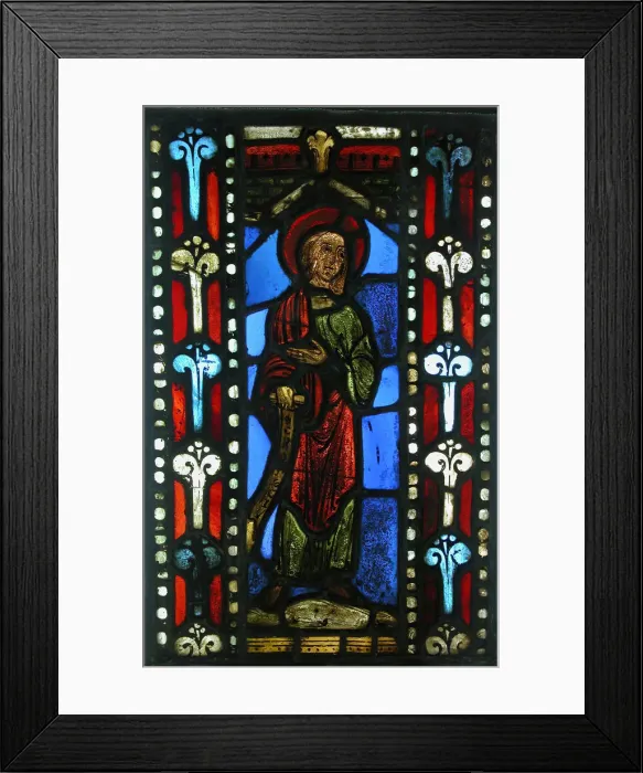 Framed Print : Panel of a Prophet from a Jesse Tree Window, French, ca. 1245. Creator: Unknown Framed Print : Panel of a Prophet from a Jesse Tree Window, French, ca. 1245. Creator: Unknown
