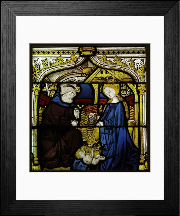 Framed Print : Panel with The Nativity, French, ca. 1440. Creator: Unknown Framed Print : Panel with The Nativity, French, ca. 1440. Creator: Unknown