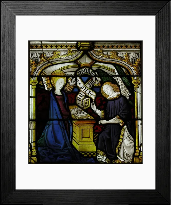Framed Print : Panel with The Annunciation, French, ca. 1440. Creator: Unknown Framed Print : Panel with The Annunciation, French, ca. 1440. Creator: Unknown